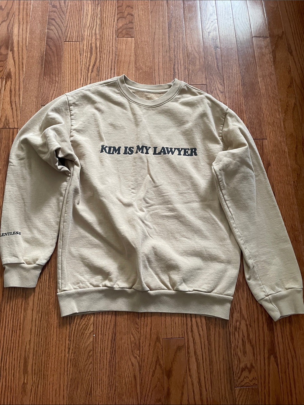 TALENTLESS Kim is My Lawyer Crewneck Sweatshirt Sz Medium
